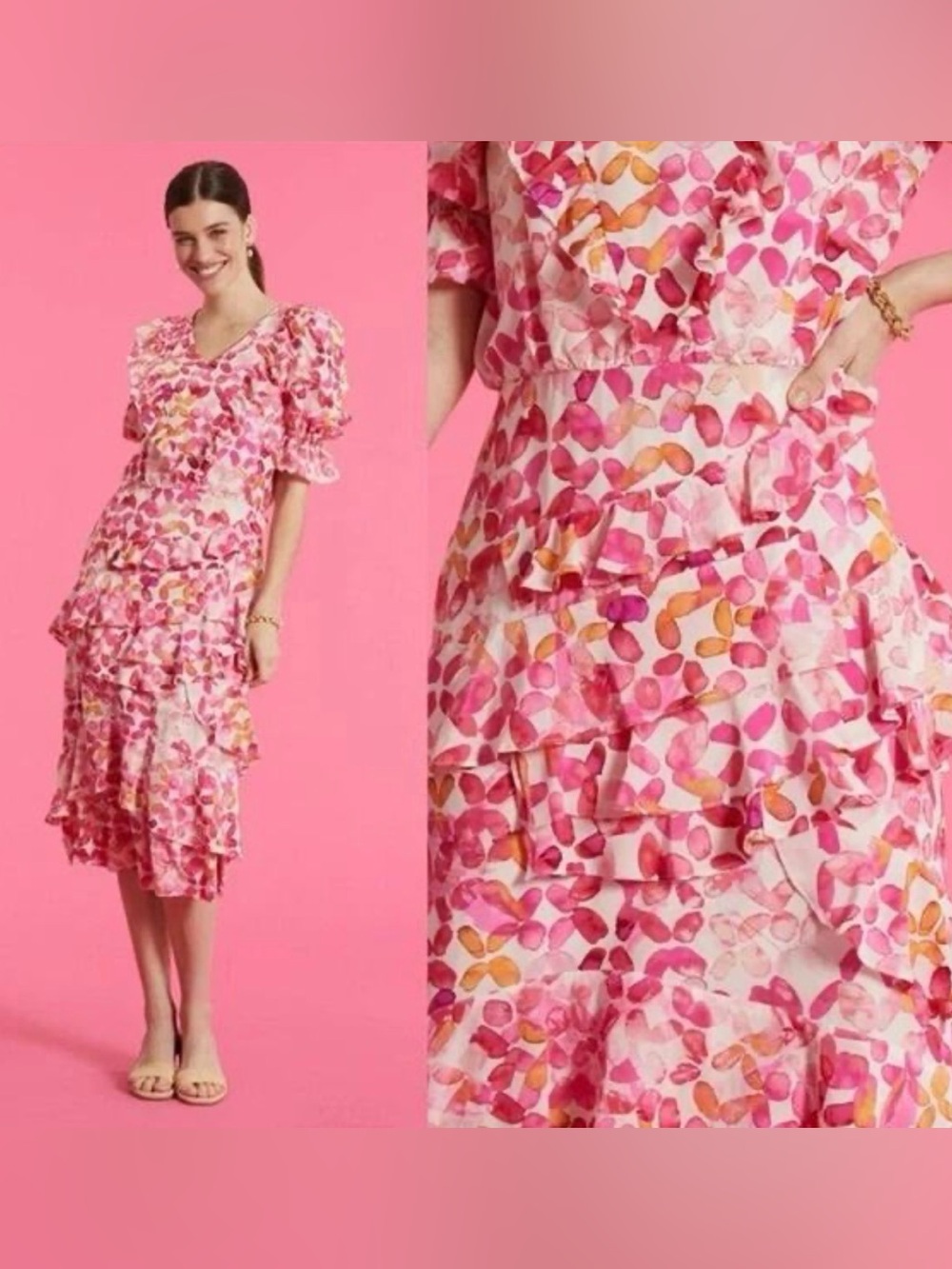 Tyler Boe pink floral maxi dress